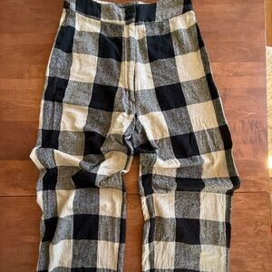 Ali Golden raw silk checkered pants